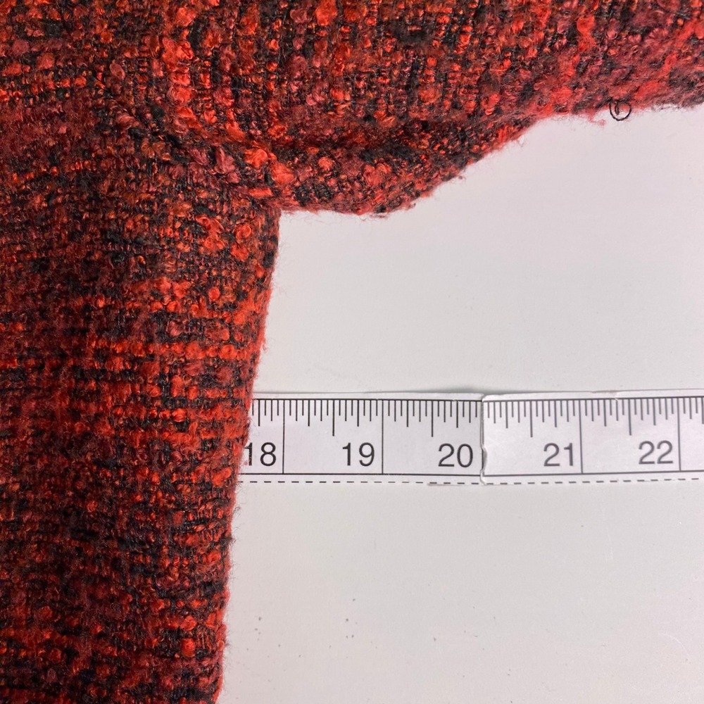Lucky Brand Women's Size Small Tweed Moto Jacket Red‎ Black Blazer - Picture 7 of 10